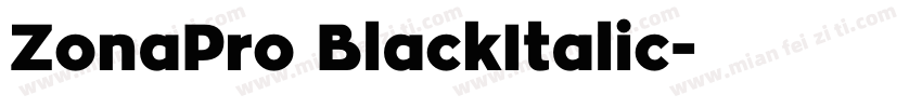 ZonaPro BlackItalic字体转换